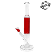Load image into Gallery viewer, CHEECH™ GLYCERIN FILLED GLASS WATERPIPE STRAIGHT TUBE 16&quot; - Red
