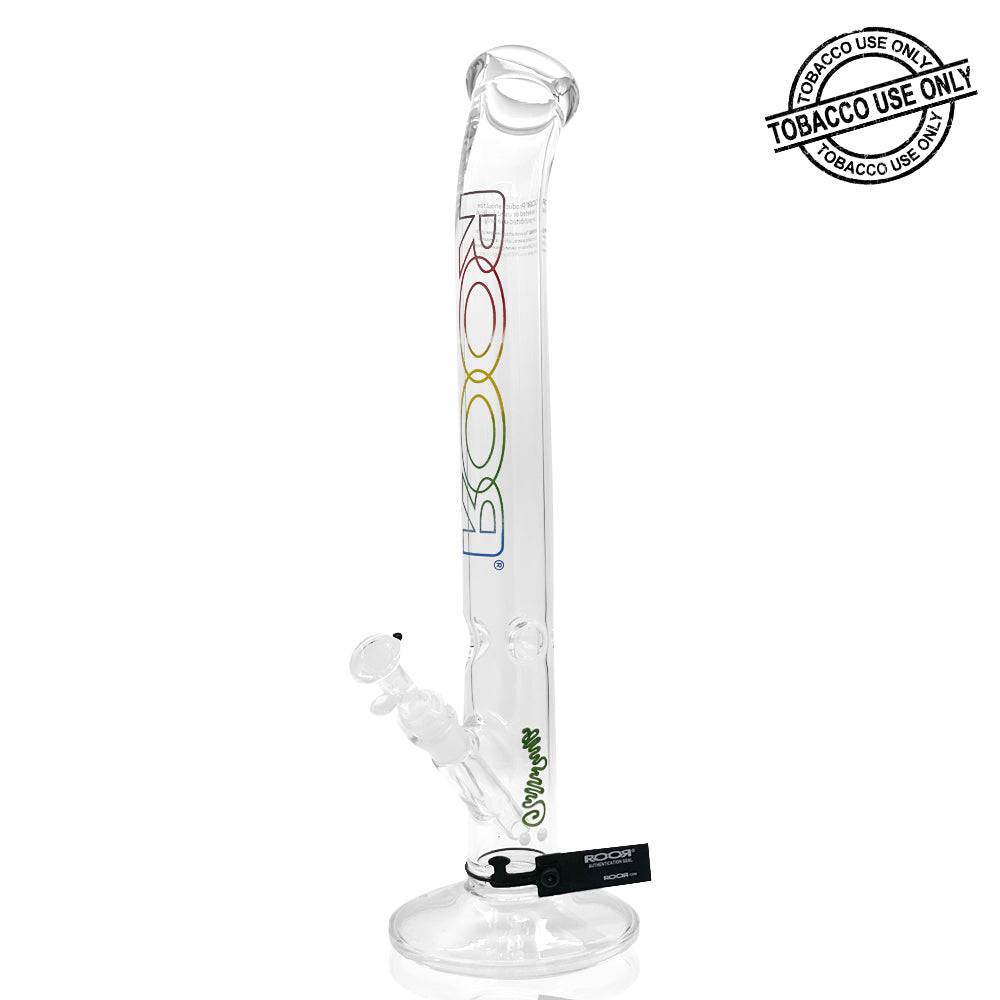 ROOR® CLASSIC BENT NECK STRAIGHT TUBE RAINBOW WATERPIPE 18" - 18B505S - SVAB