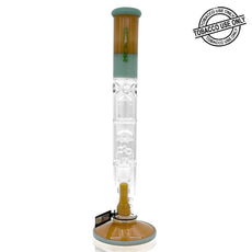 ROOR® TECH FIXED 18” STRAIGHT BARREL PERC MILKY & MINT WATERPIPE - 18S10ATP - SVAB