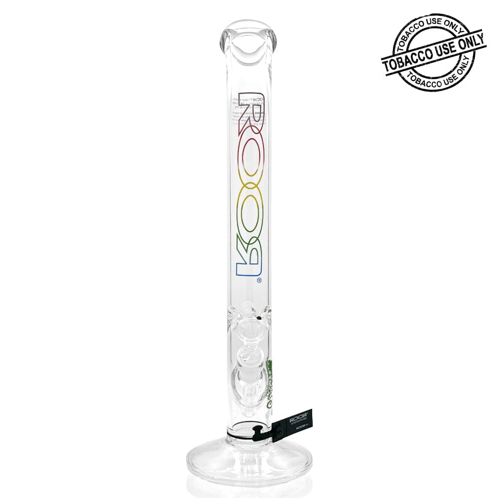 ROOR® CLASSIC BENT NECK STRAIGHT TUBE RAINBOW WATERPIPE 18" - 18B505S - SVAB