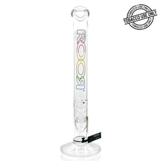 ROOR® CLASSIC BENT NECK STRAIGHT TUBE RAINBOW WATERPIPE 18