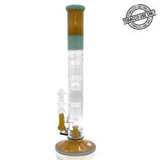 ROOR® TECH FIXED 18” STRAIGHT BARREL PERC MILKY & MINT WATERPIPE - 18S10ATP - SVAB