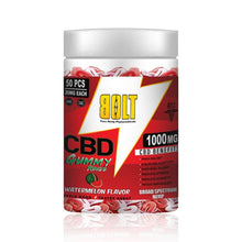 Load image into Gallery viewer, Bolt cbd gummy rings watermelon flavor
