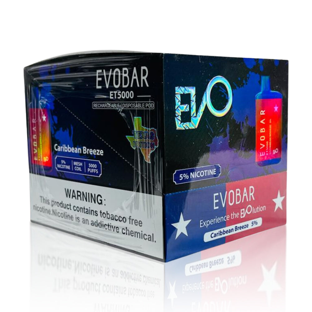 EVO BAR TEXAS EDITION DISPOSABLE VAPE - 5000 PUFFS - SVAB