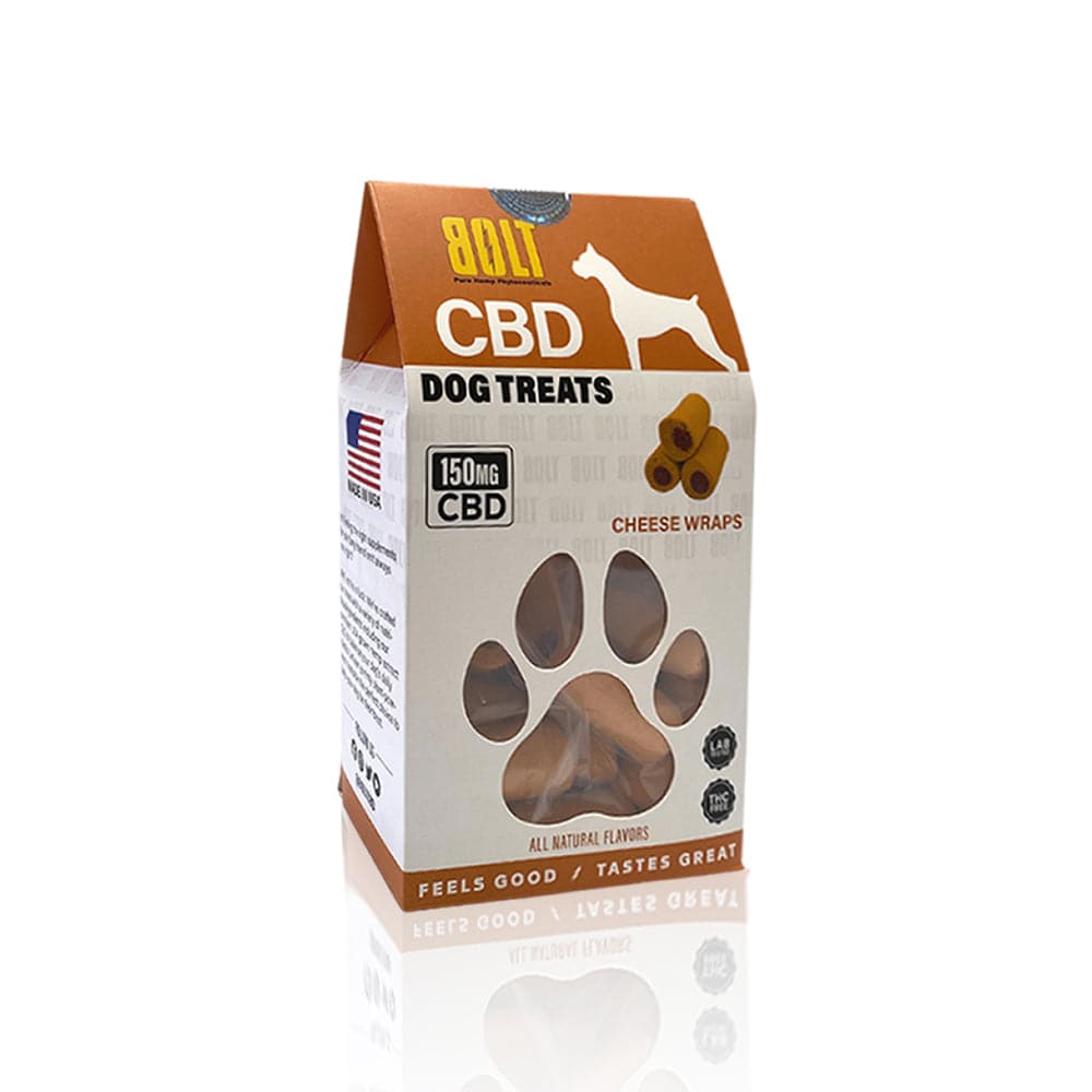 Bolt CBD Dog Treats 150mg 30 Count - Cheese Wraps