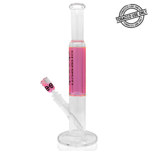 CHEECH™ GLYCERIN FILLED GLASS WATERPIPE STRAIGHT TUBE 16" - Pink