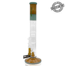 ROOR® TECH FIXED 18” STRAIGHT BARREL PERC MILKY & MINT WATERPIPE - 18S10ATP - SVAB