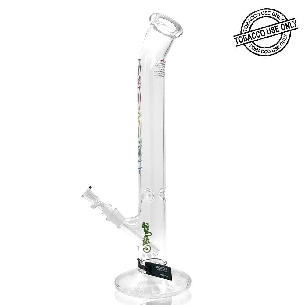 ROOR® CLASSIC BENT NECK STRAIGHT TUBE RAINBOW WATERPIPE 18" - 18B505S - SVAB