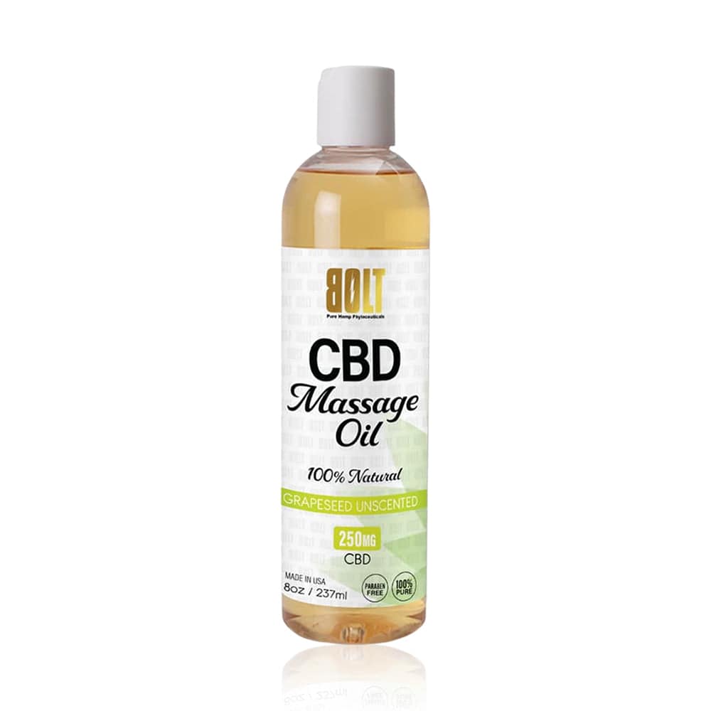 Bolt cbd massage oil grape seed unscented