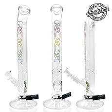 ROOR® CLASSIC BENT NECK STRAIGHT TUBE RAINBOW WATERPIPE 18