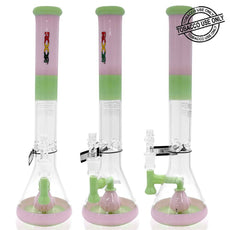 ROOR® TECH FIXED 18” STRAIGHT TUBE TANGIE & MINT WATERPIPE - 18STFP - SVAB