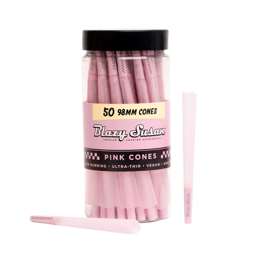 BLAZY SUSAN PINK CONES 98MM - 50 COUNT