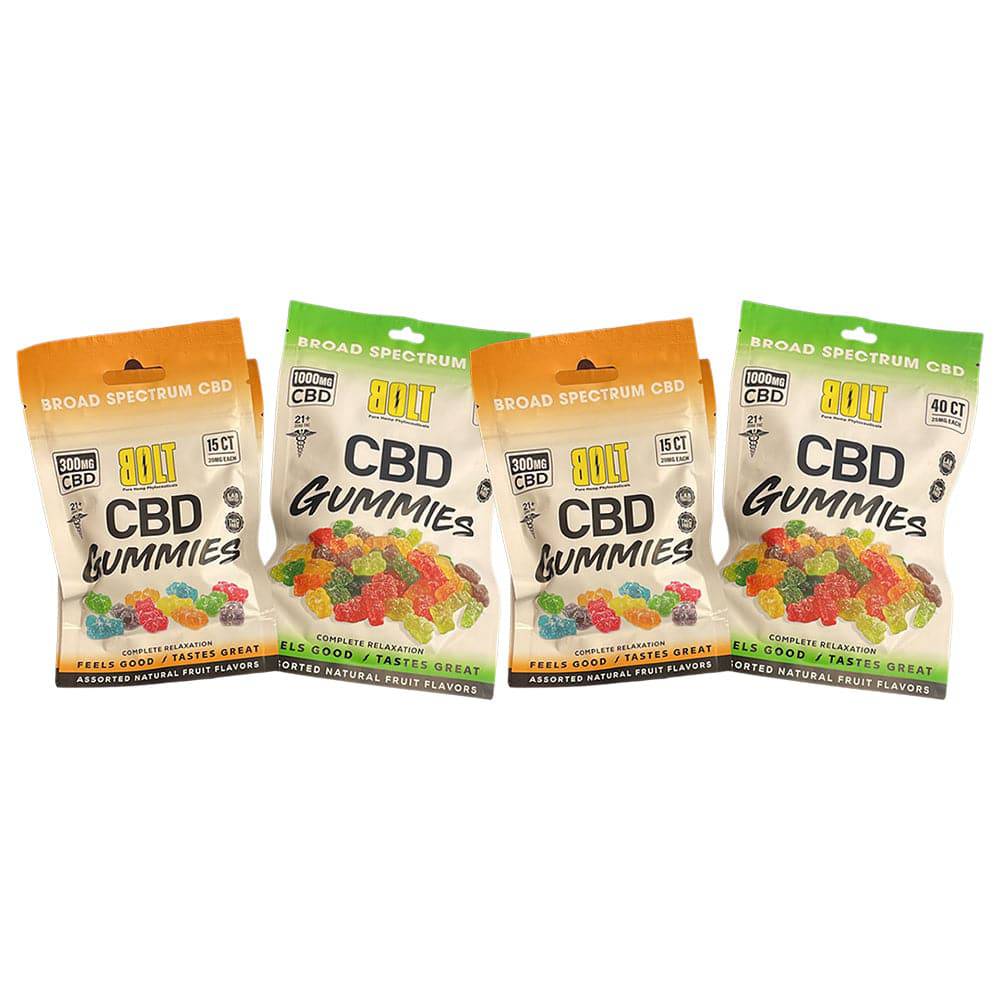 Bolt CBD Gummies 300mg to 3000mg - 4 Flavors