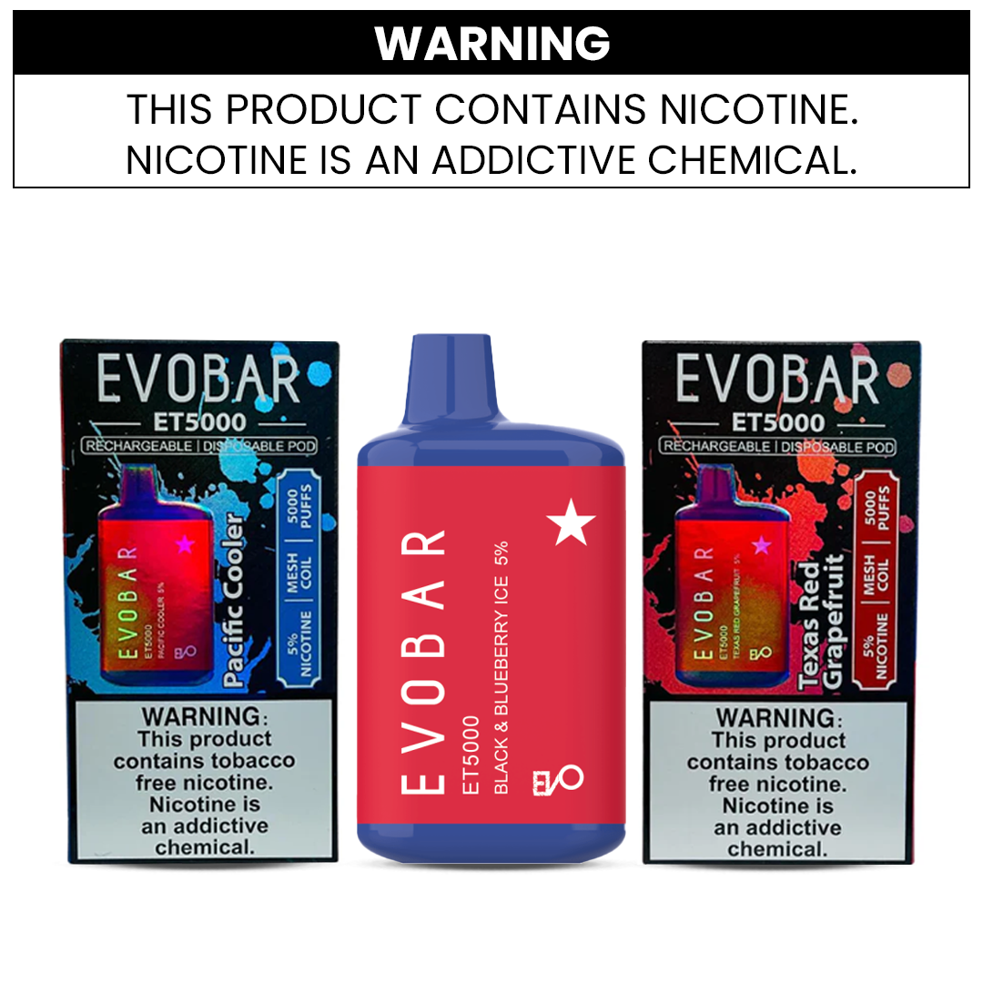 EVO BAR TEXAS EDITION DISPOSABLE VAPE - 5000 PUFFS - SVAB