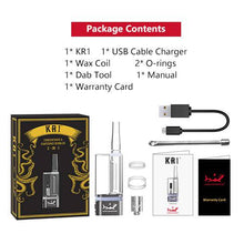 Load image into Gallery viewer, HAMILTON KR1 CONCENTRATE AND OIL CARTRIDGE BUBBLER VAPORIZER 510 BATTERY

