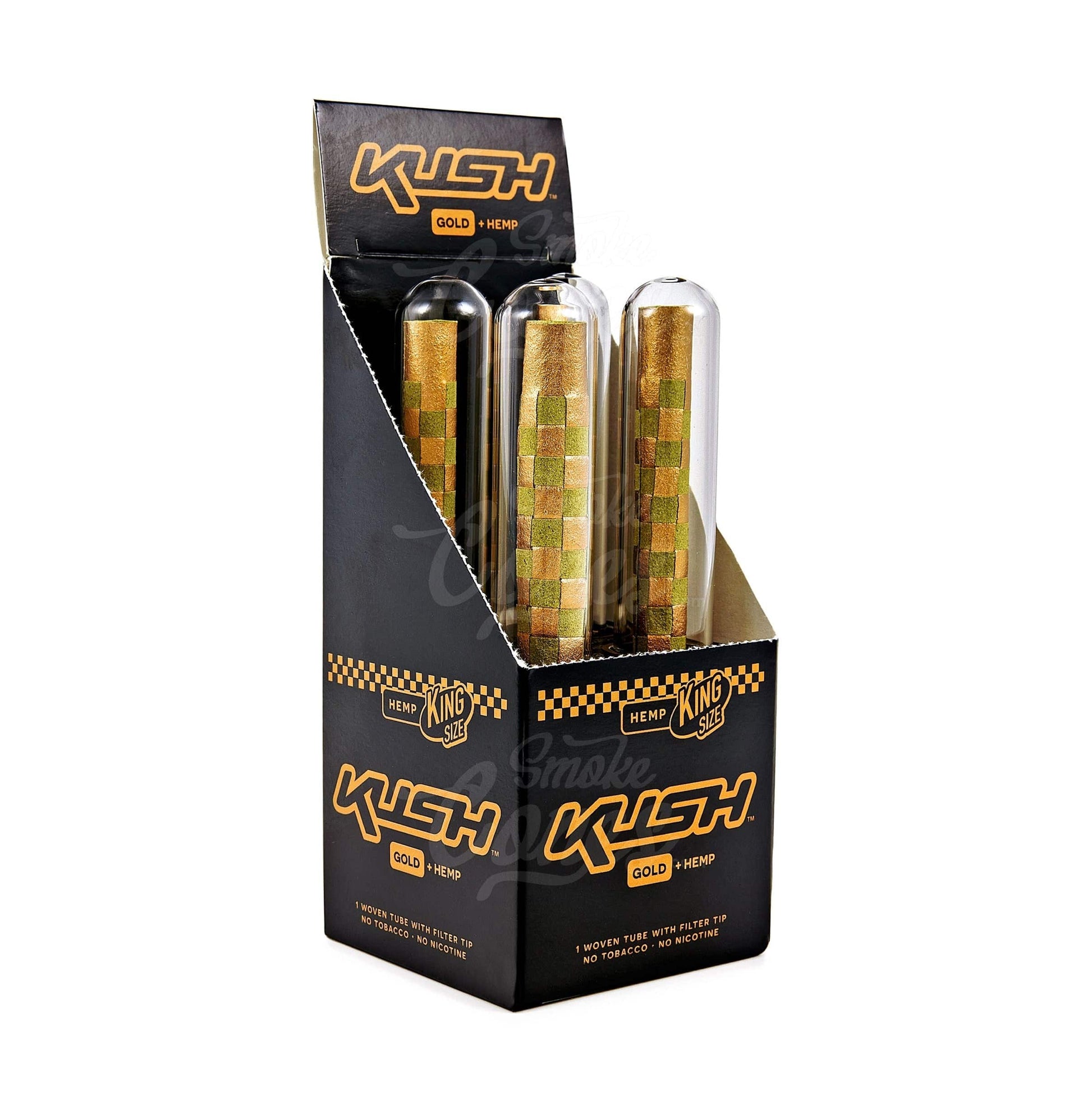 KUSH HEMP 24K GOLD WOEVEN KING SIZE TUBE CONE - 1 COUNT - SVAB