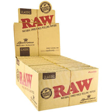 Load image into Gallery viewer, RAW CLASSIC MASTERPIECE KING SIZE SLIM ROLLING PAPER W/ TIPS - 24 PACKS
