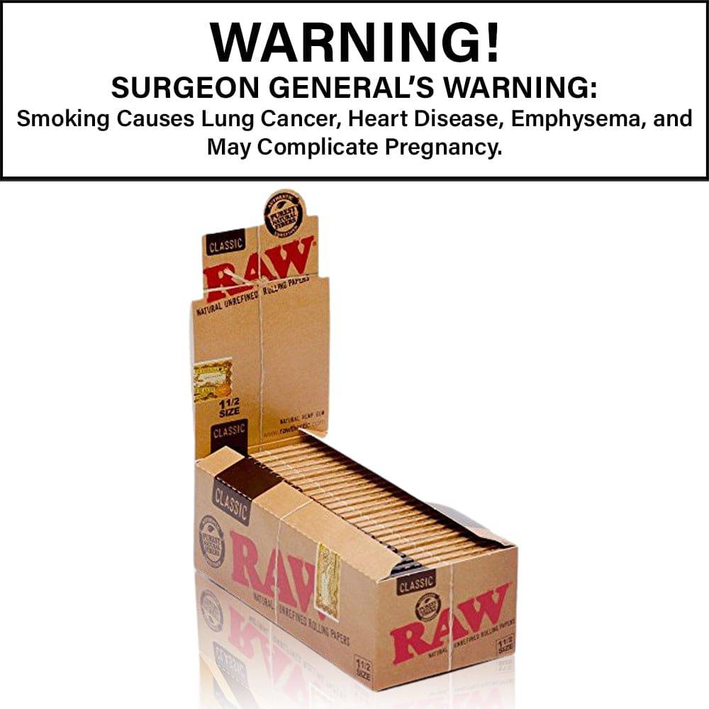 RAW CLASSIC 1½ ROLLING PAPER - 25 PACKS