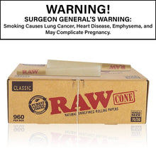 Load image into Gallery viewer, RAW CLASSIC CONES 70/30 SINGLE SIZE  - 960 COUNT
