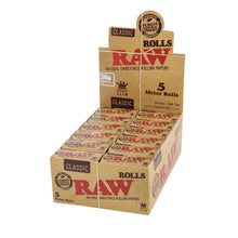 Load image into Gallery viewer, RAW CLASSIC KING SIZE SLIM ROLLS 5 METER - 24 ROLLS
