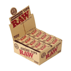 RAW PERFORATED WIDE TIPS - 50 PACKS