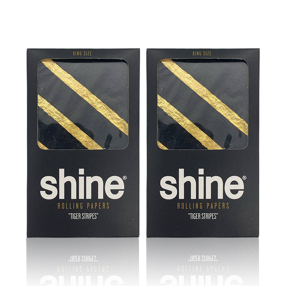 SHINE® 24K GOLD TIGER STRIPES KING SIZE ROLLING PAPER - 1 COUNT - SVAB