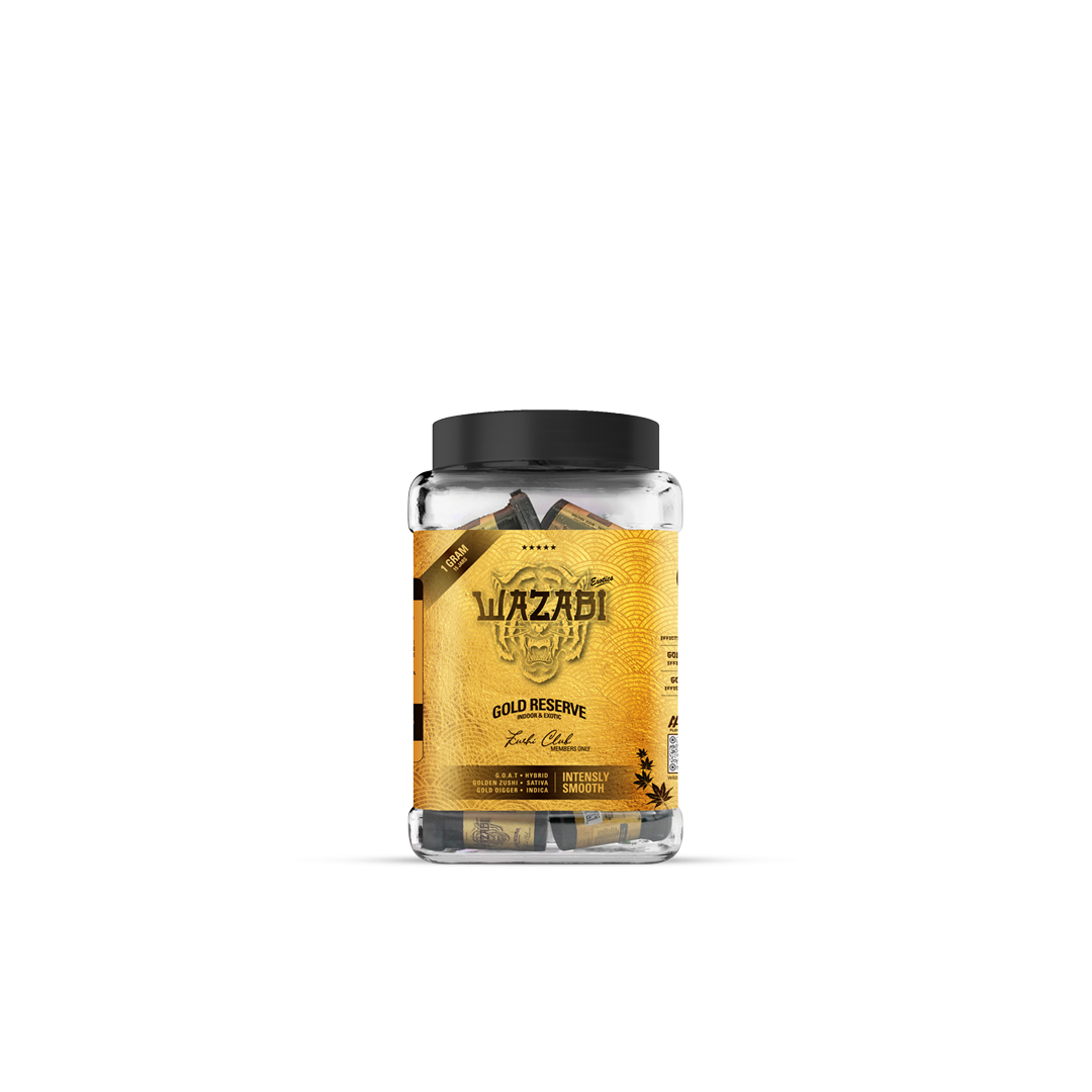 WAZABI EXOTICS GOLD RESERVE MEMBERS ONLY 1G FLOWER JAR