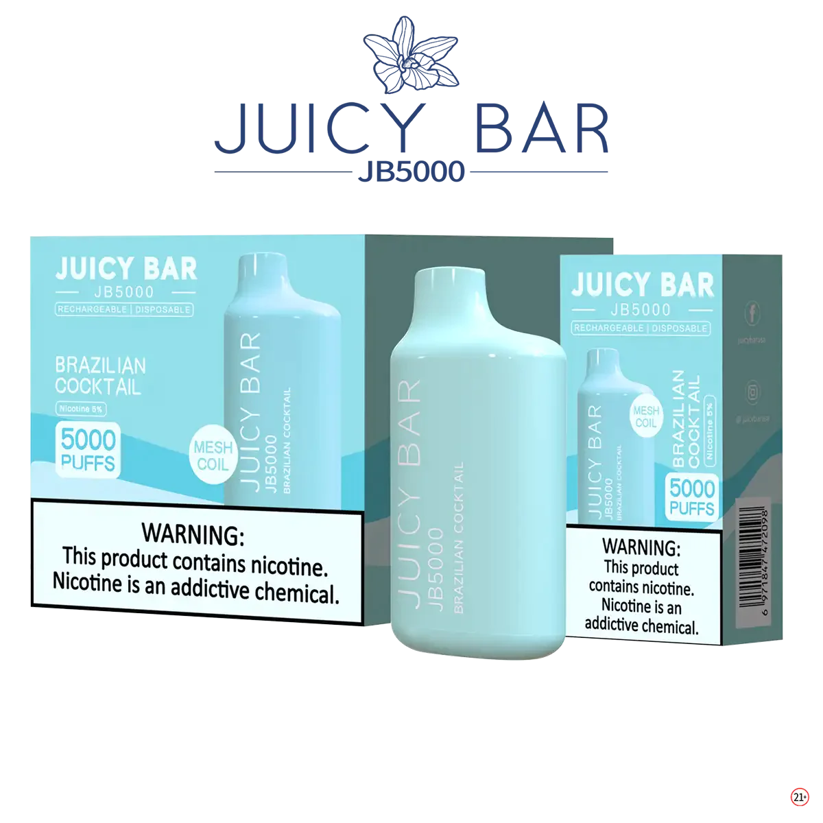 JUICY BAR JB5000 DISPOSABLE VAPE - 5000 PUFFS - SVAB