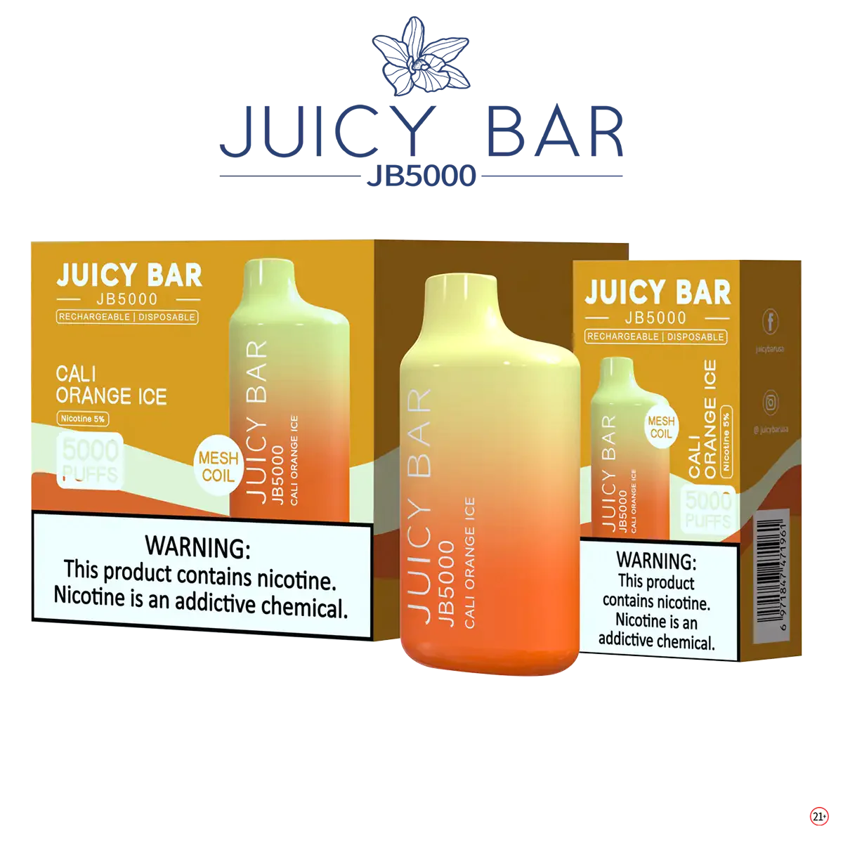 JUICY BAR JB5000 DISPOSABLE VAPE - 5000 PUFFS - SVAB