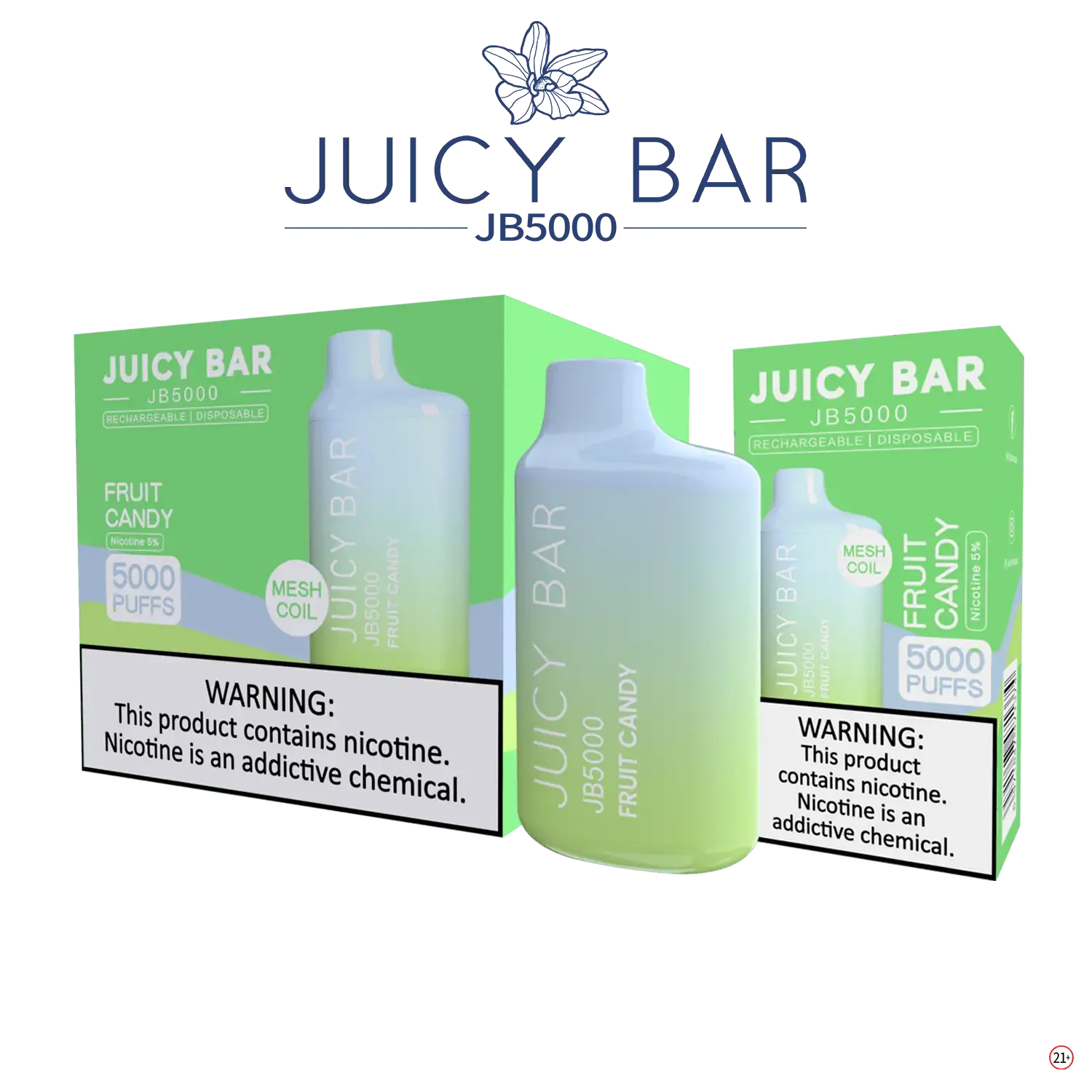 JUICY BAR JB5000 DISPOSABLE VAPE - 5000 PUFFS - SVAB