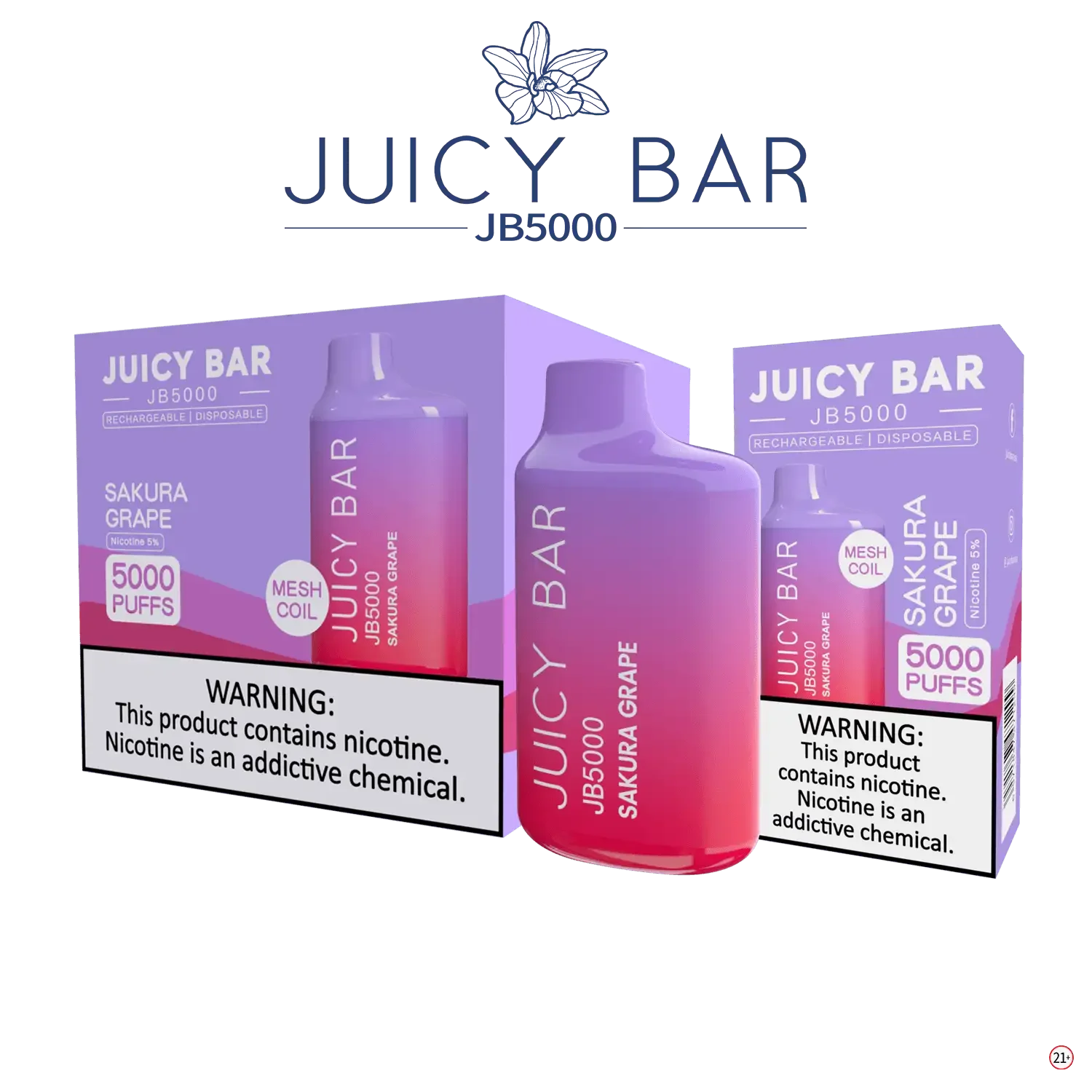 JUICY BAR JB5000 DISPOSABLE VAPE - 5000 PUFFS - SVAB