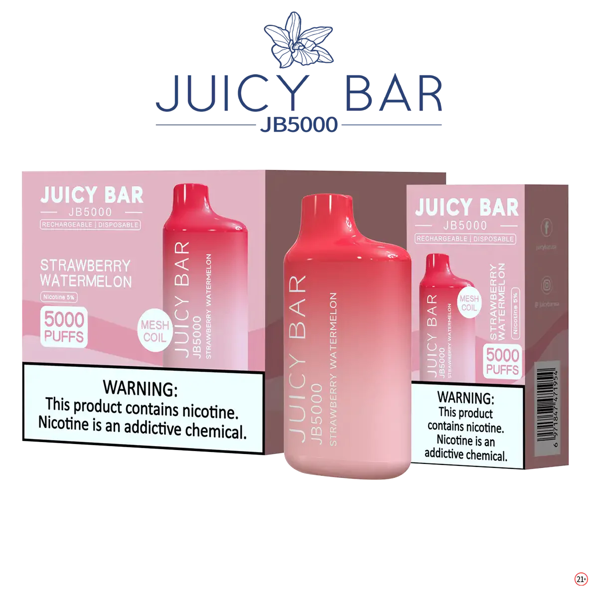 JUICY BAR JB5000 DISPOSABLE VAPE - 5000 PUFFS - SVAB