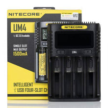 Load image into Gallery viewer, NITCORE UM4 4 BAY DIGITAL BATTERY CHARGER

